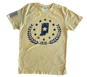Indiana Wreath 1816 Yellow Unisex T-shirt