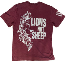 Load image into Gallery viewer, Lions Not Sheep Burgundy Unisex T-shirt