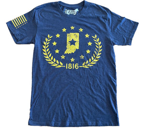 Indiana Wreath 1816 Navy Blue Unisex T-shirt