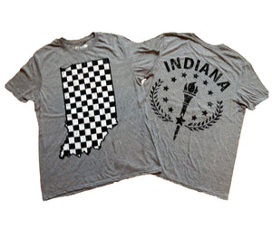 Indiana Checkered Flag State Unisex T-shirt