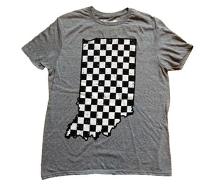 Indiana Checkered Flag State Unisex T-shirt