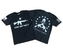 Load image into Gallery viewer, Come And Take It Molon Labe Black Unisex T-shirt