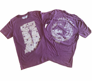 Indiana Burgundy Gold Home Unisex T-shirt