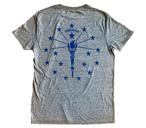 American Flag Indiana Shape Unisex T-shirt