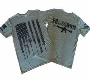 Rifle Flag Freedom Military Snow Unisex T-shirt