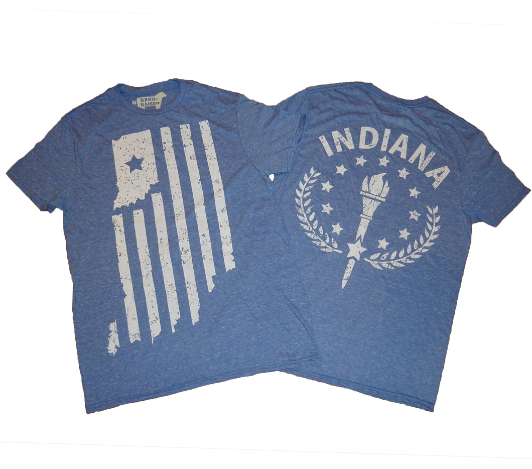 Indiana Double Heather Blue Unisex T-shirt