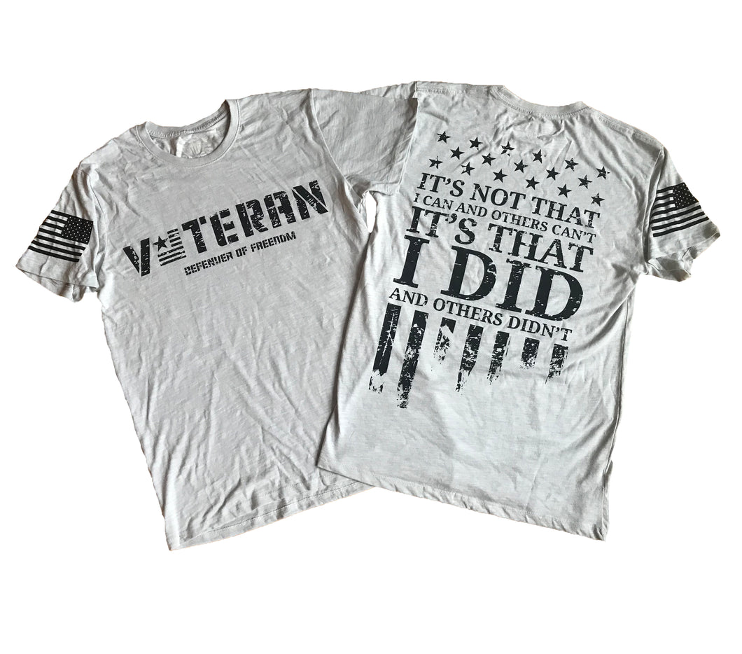 Veteran Light Slub Platinum Unisex T-shirt