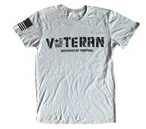 Veteran Light Slub Platinum Unisex T-shirt