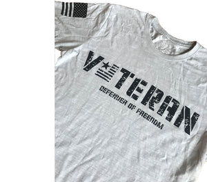 Veteran Light Slub Platinum Unisex T-shirt